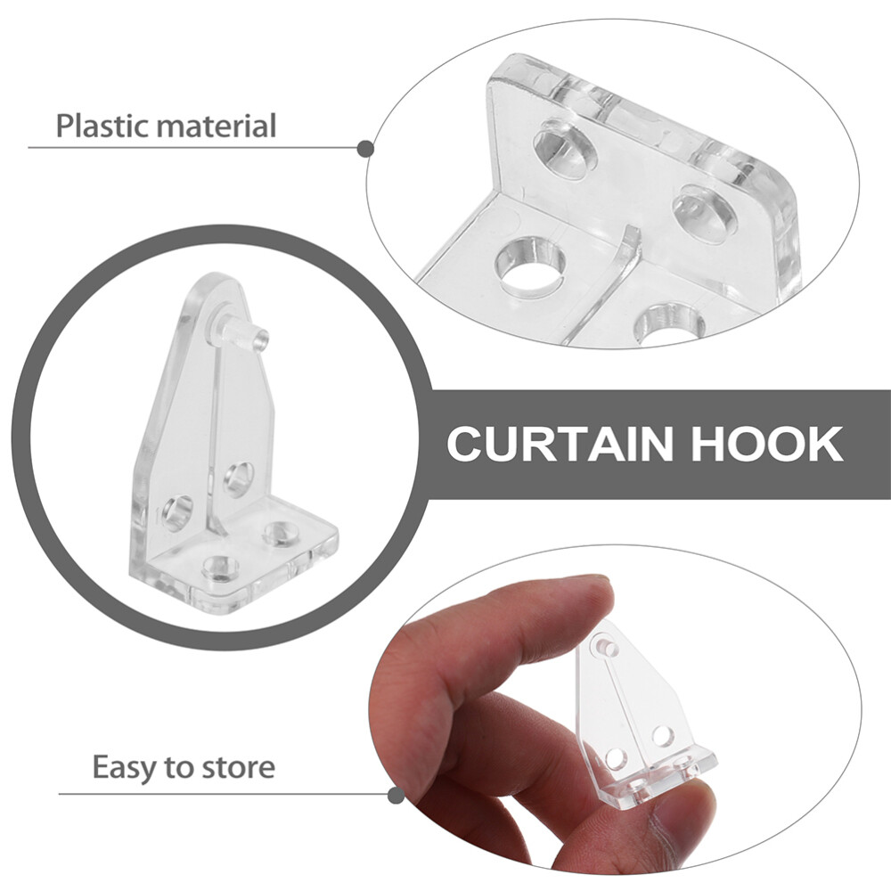20 Pcs Blind Hold Down Bracket Door Blinds Bottom Bracket Bottom Shutter Hooks