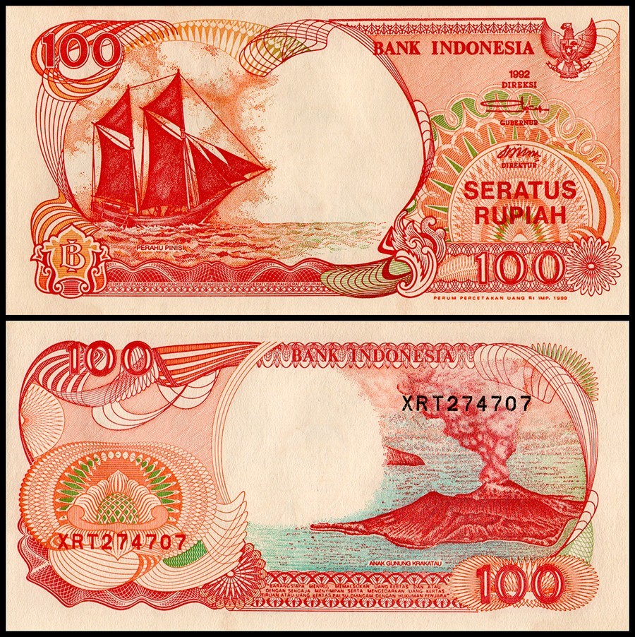Indonesia 100 Rupiah, 1999, P-127g, UNC, REPLACEMENT