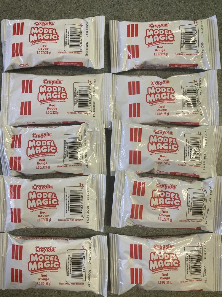 10 Pack 1oz Red Crayola Model Magic