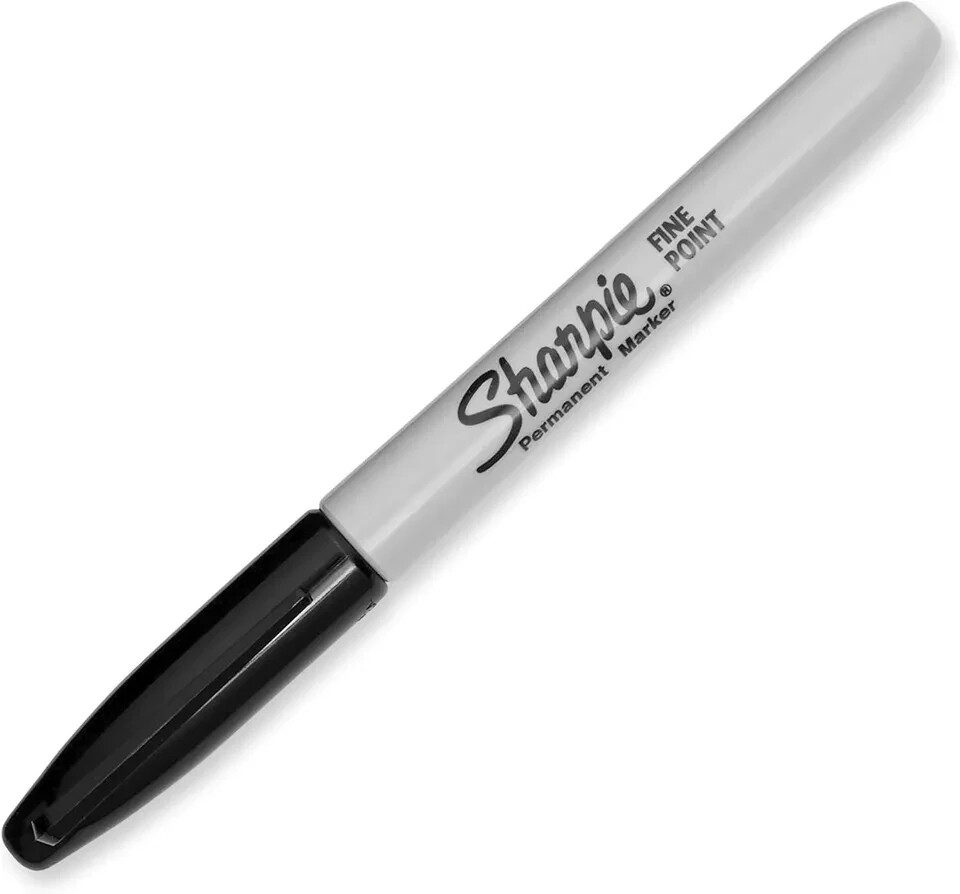 Sharpie Permanent Markers, Fine Point, Black, 5 Count