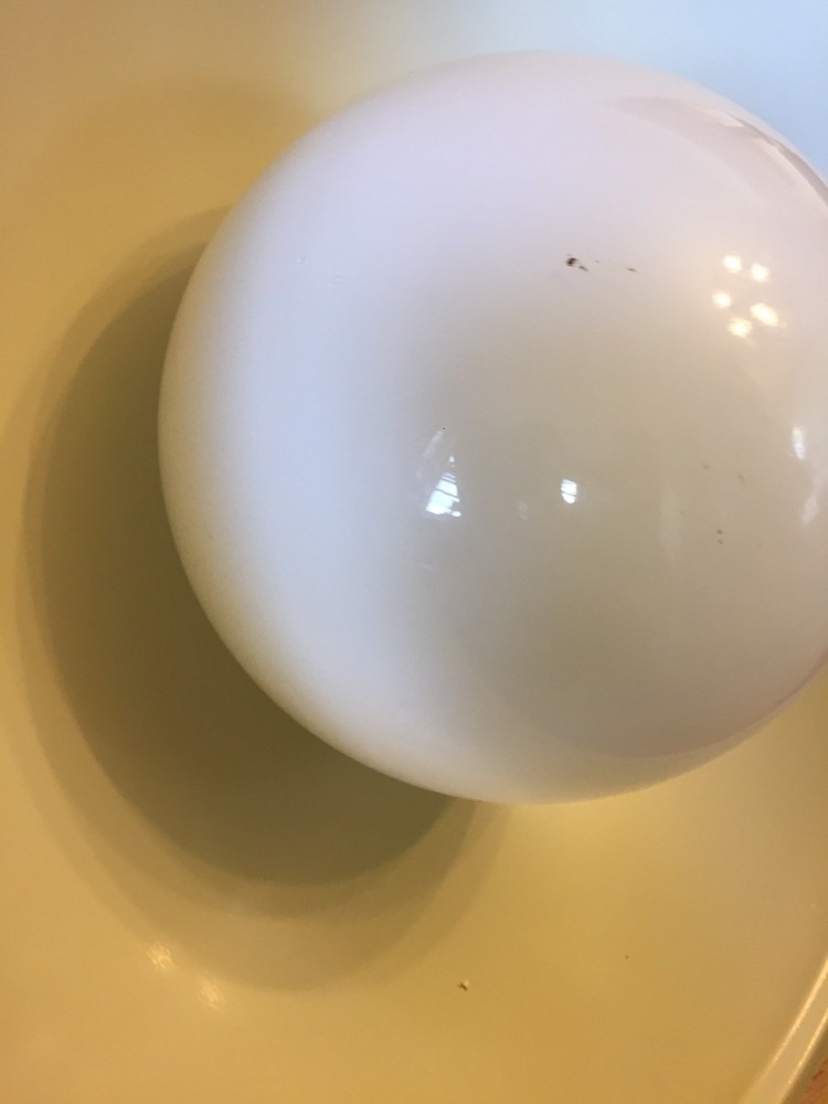 Used Progress Lighting Hanging Cream Colored Light W/ Globe & Mount