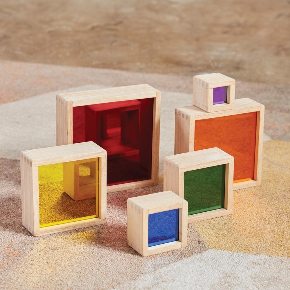 Kaplan Early Learning Nesting Pyramid Mirror Set - 6 Pieces