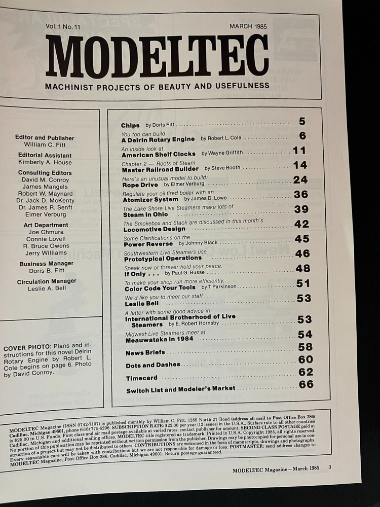 Modeltec Magazine March 1985