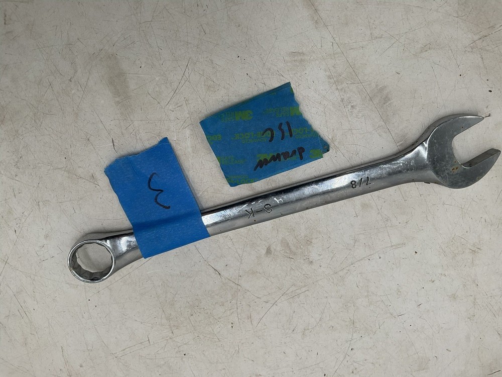 SK HAND TOOLS 88228 7/8" 12 POINT STANDARD CHROME COMBINATION WRENCH