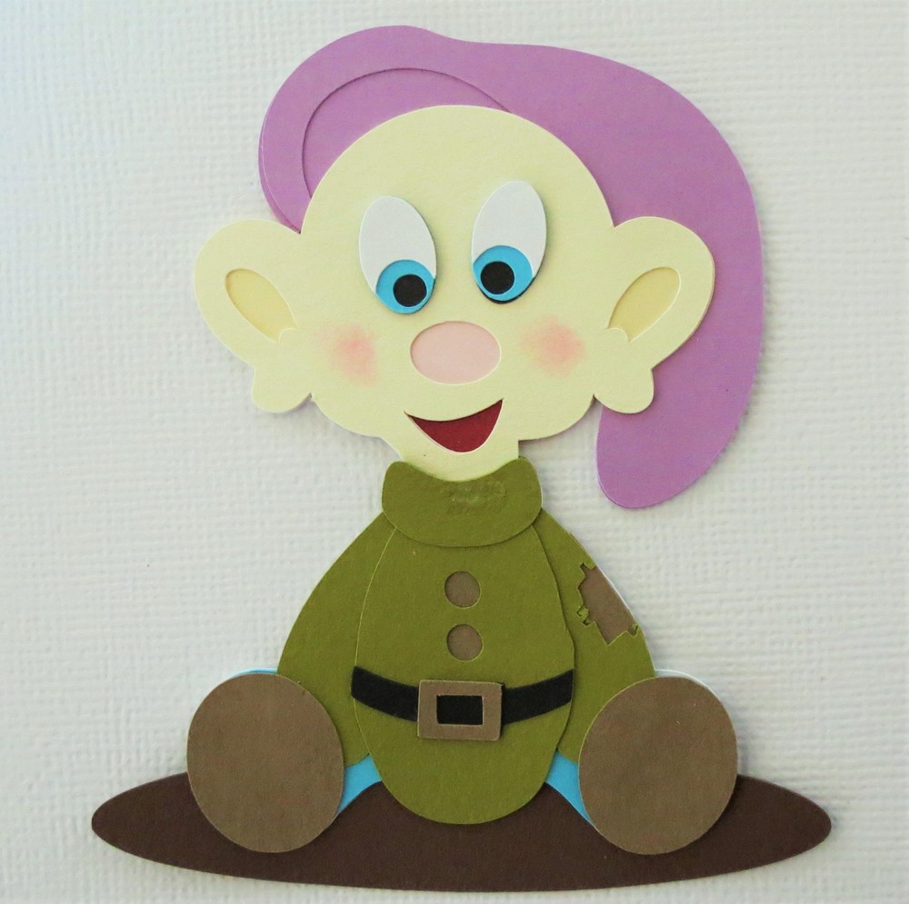 Snow White Seven Dwarfs ONE pc Dopey Grumpy Bashful Paper Piecing Die Cut