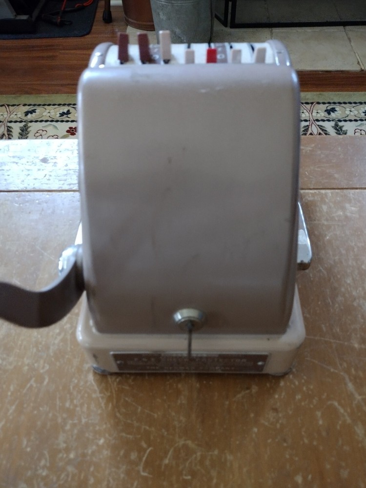 F & E "Excel" Model Check Protector by Hedman Co Chicago - Vintage Check Printer