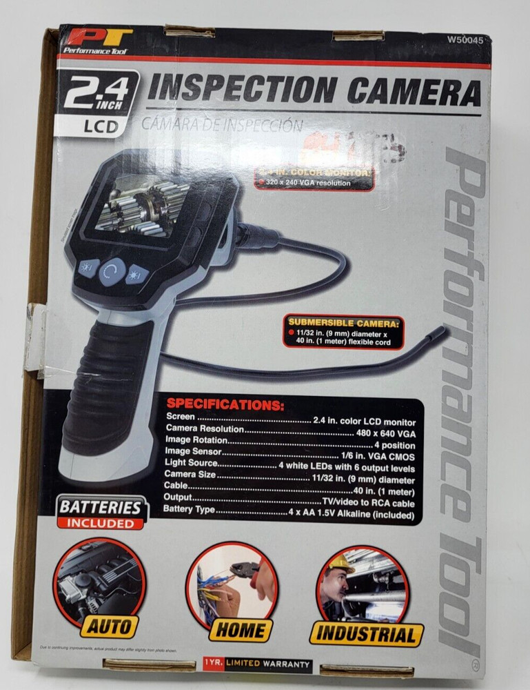 Performance Tool 2.4' Lcd Inspection Camera (W50045)
