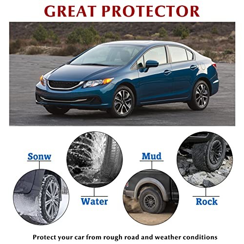 Mud Flaps Splash Guards 4PCS Front & Rear Side Mud Guards 2012-2015 Civic