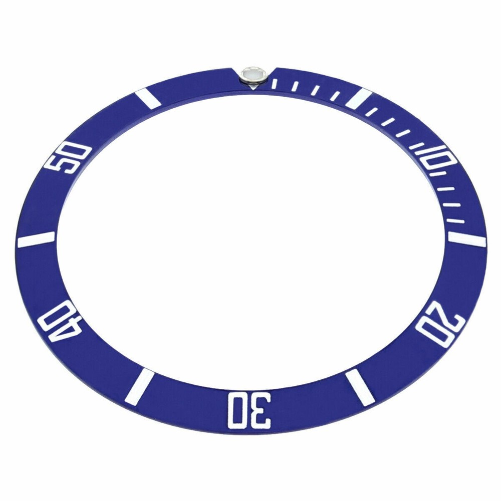 REPLACEMENT BEZEL INSERT BLUE FOR WATCH 37.40MM X 30.70MM