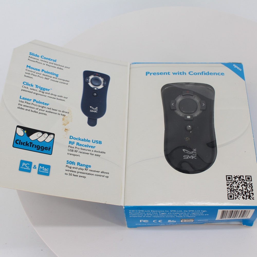 SMK-Link VP6450 Pilot Pro Wireless Powerpoint Presentation Remote + Laser