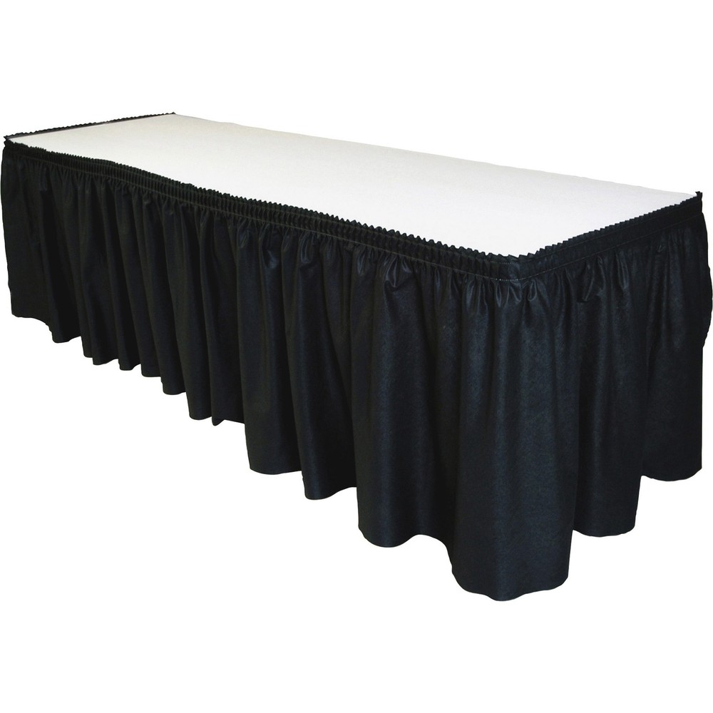 Tablemate LS2914BK Tableskirt 29" x 14ft Black Polyester