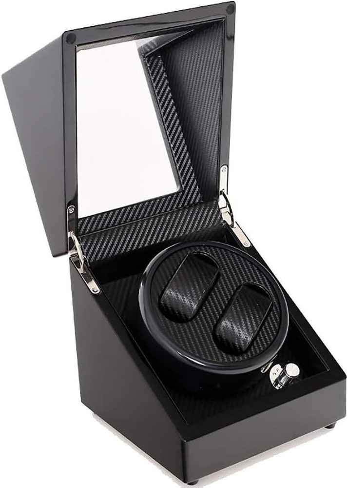 Watch Winders Automatic Mechanical Black Carbon Fiber Double Automatic