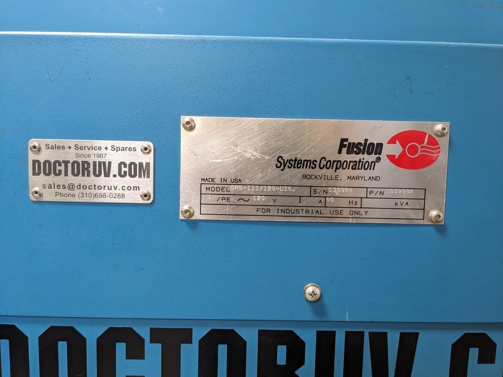 UV conveyor curing system. DoctorUV