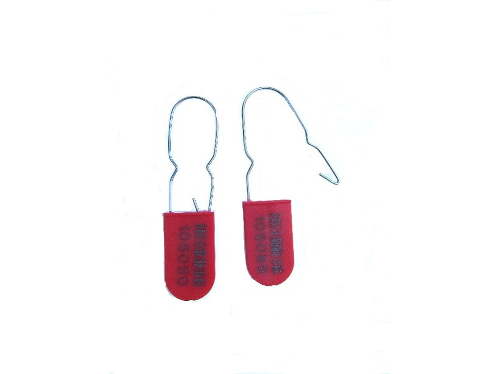 Plastic PADLOCK A Security Seal ECO, 100 Pcs. RED Numbered and Barcode, BFS
