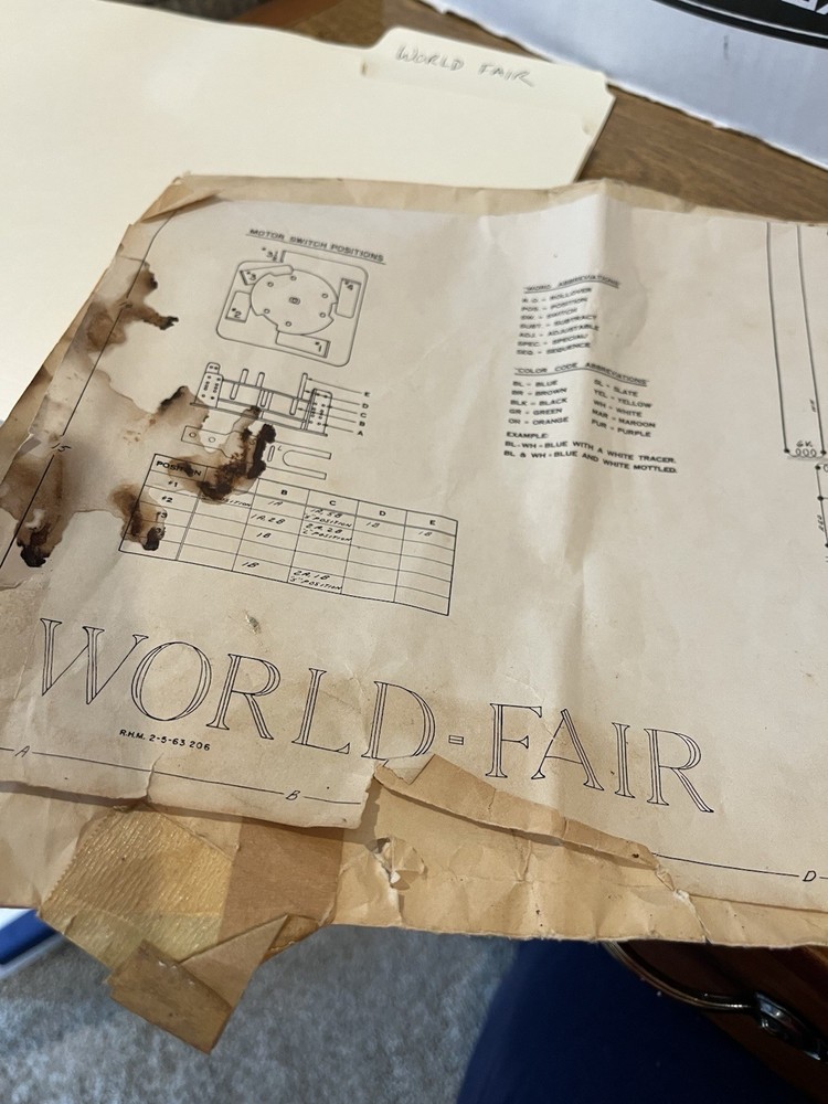 World Fair Pinball Schematic