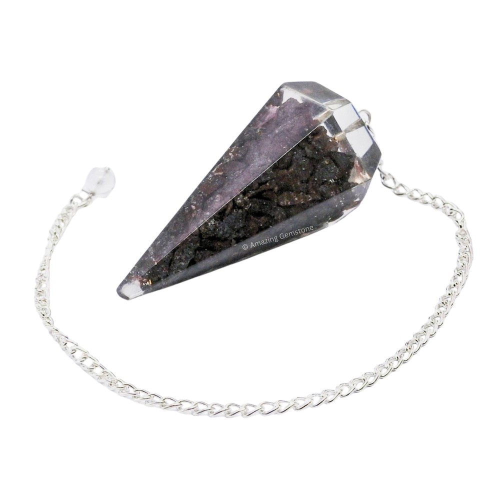 Hematite Orgone Crystal Pendulums