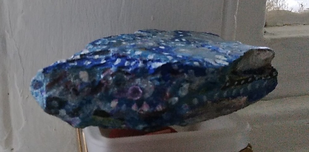 HAND PAINTED Reticulated Python Shelf ROCK