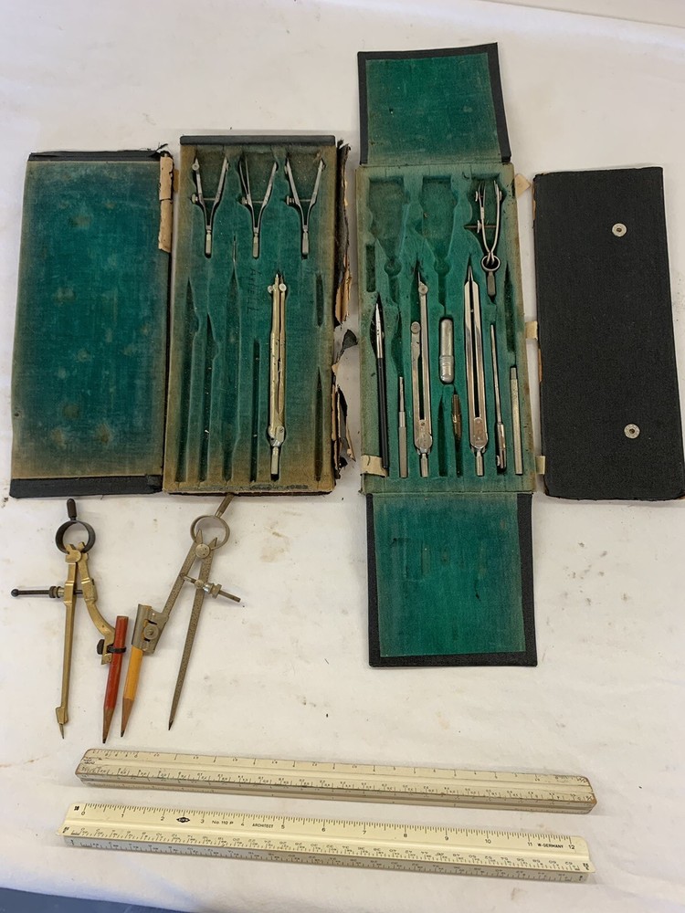 Vintage Drafting Tools  ~ Engineering ~ Sears West Germany ~ AS FOUND ~ AS IS