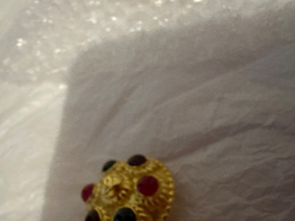 4 fab RARE Chanel Buttons gripoix design coco mark button circa 1996 signed 4PCS