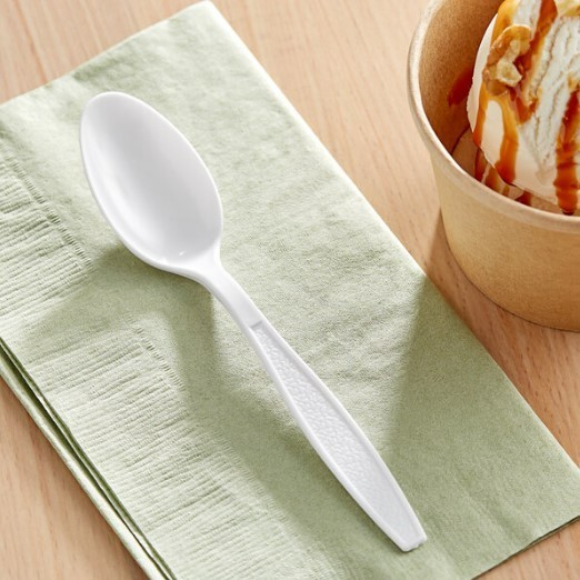 Watson Distributing Extra Heavy Weight Teaspoon Plastic Pp White 1000/Case