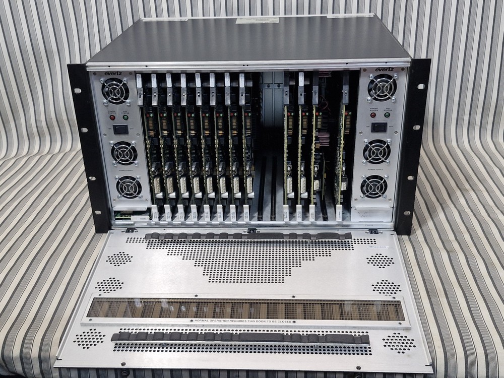 Evertz 3000FR Multi-Image Processor Frame w/ Modules Powers On, Not Fully Tested