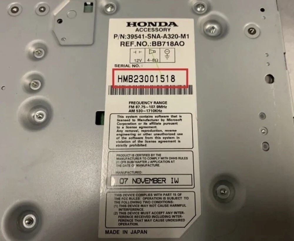 Honda Odyssey Radio Code – Fast & Reliable Digital Unlock