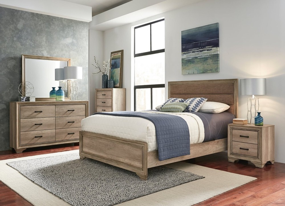 Queen Sandstone Finish Bedroom Suite