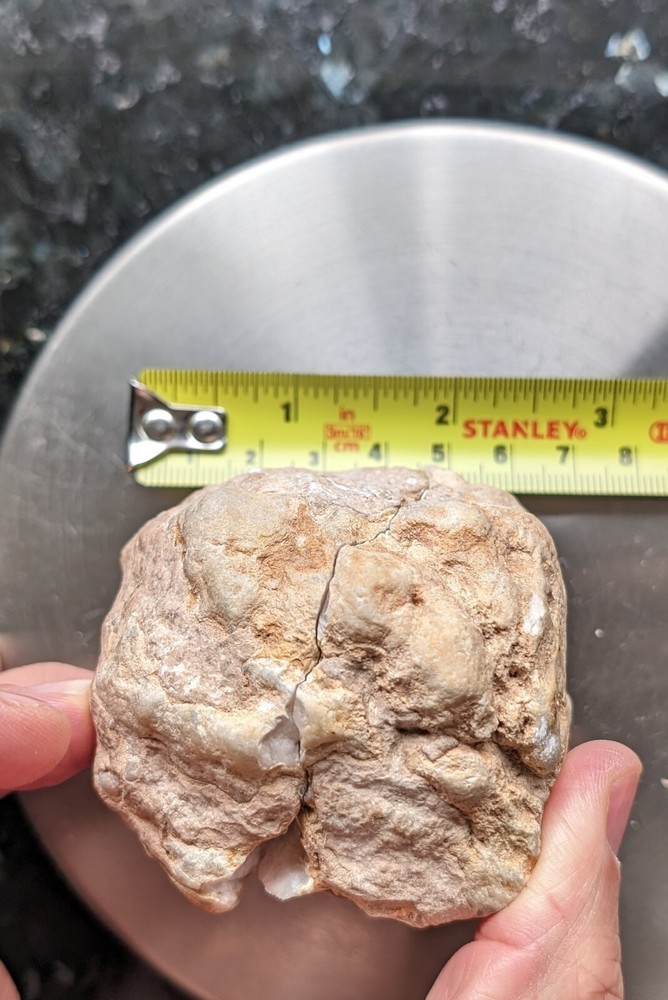 White quartz geode crystal mineral from Morocco