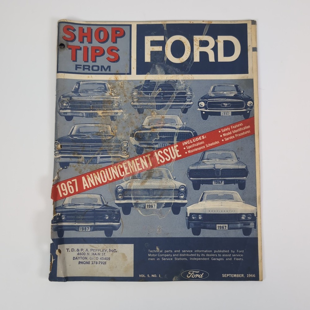Shop Tips Ford 1967 Announcement Issue Spec Guide 1966