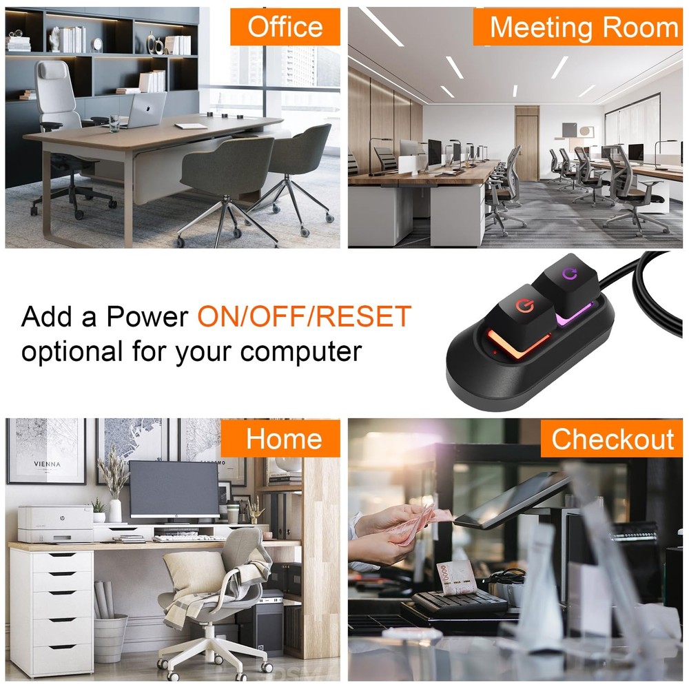 Desktop Computer Power SwitchExternal Remote Start PC Motherboard Power On Of...