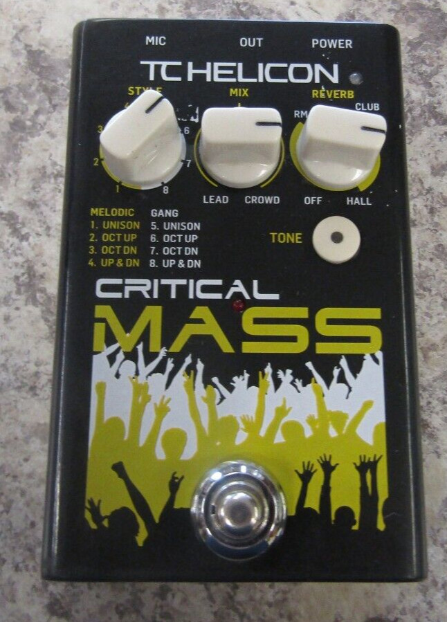 TC Helicon Critical Mass Vocal Effects Pedal - Tested Working