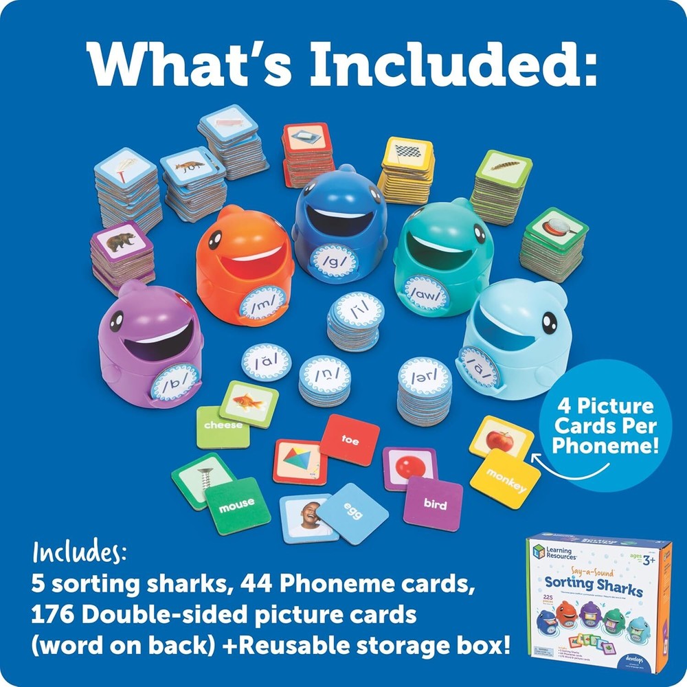 Learning Resources Say-a-Sound Sorting Sharks Learning Activities Learn to Read