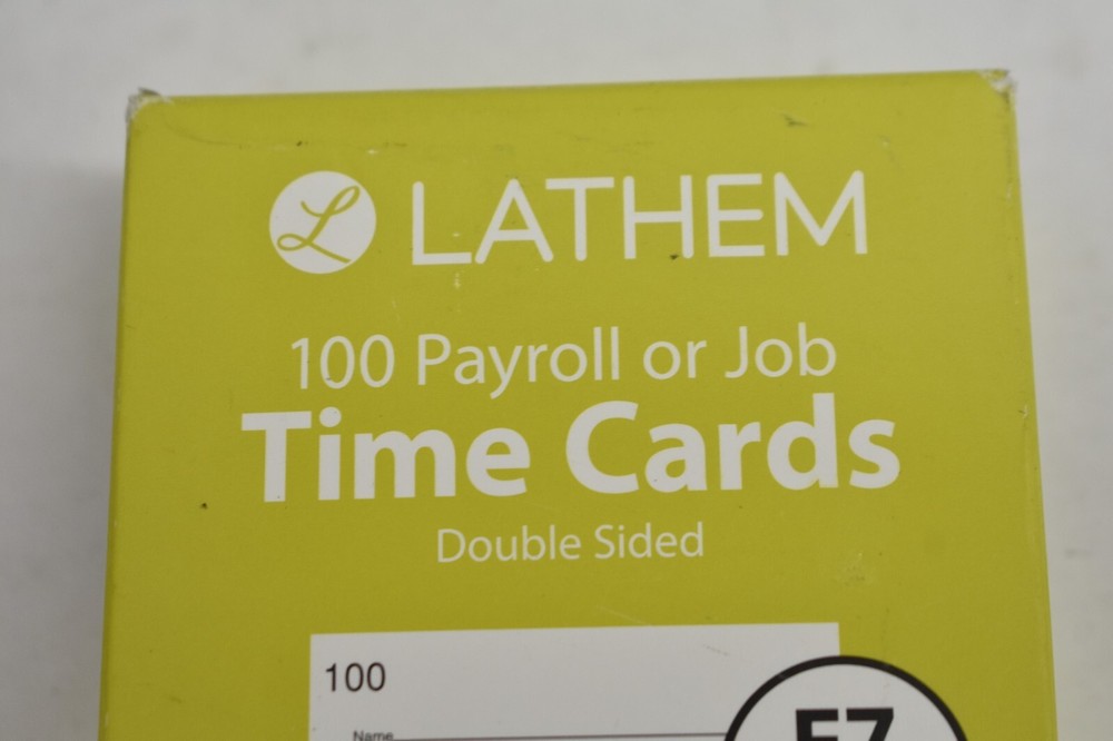 Lathem Time Cards E79-100 For 7000E & 7500E Models E7 Double Sided White