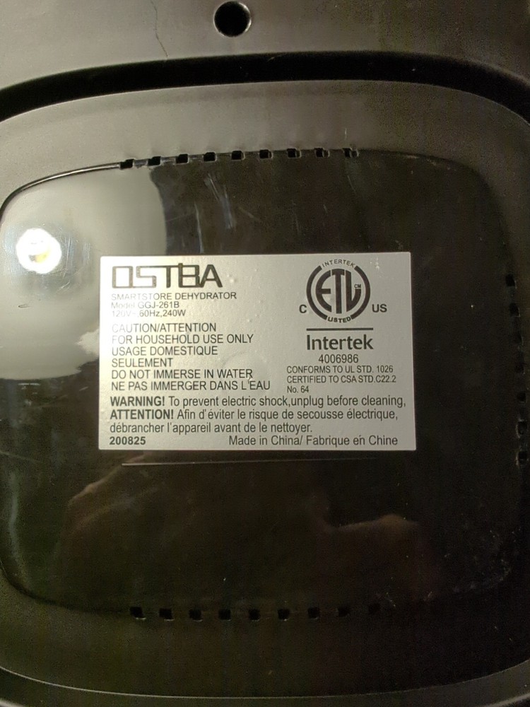 OSTBA Dehydrator GGJ-261B Pre-owned Tested