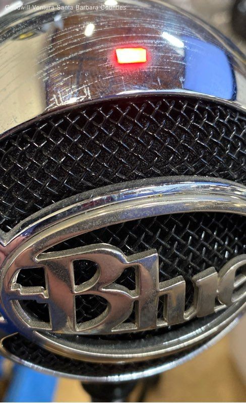 Blue Snowball Microphone Silver Color