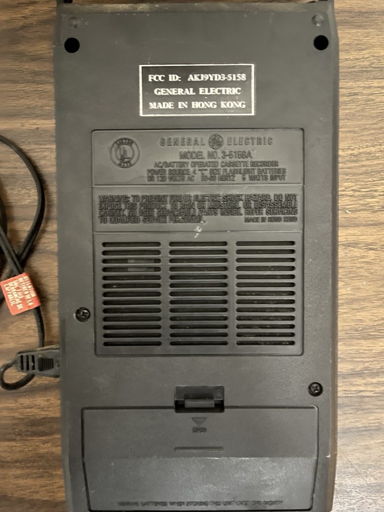 Vintage GE 3-5158A Computer Program Data Recorder Cassette Deck Tested