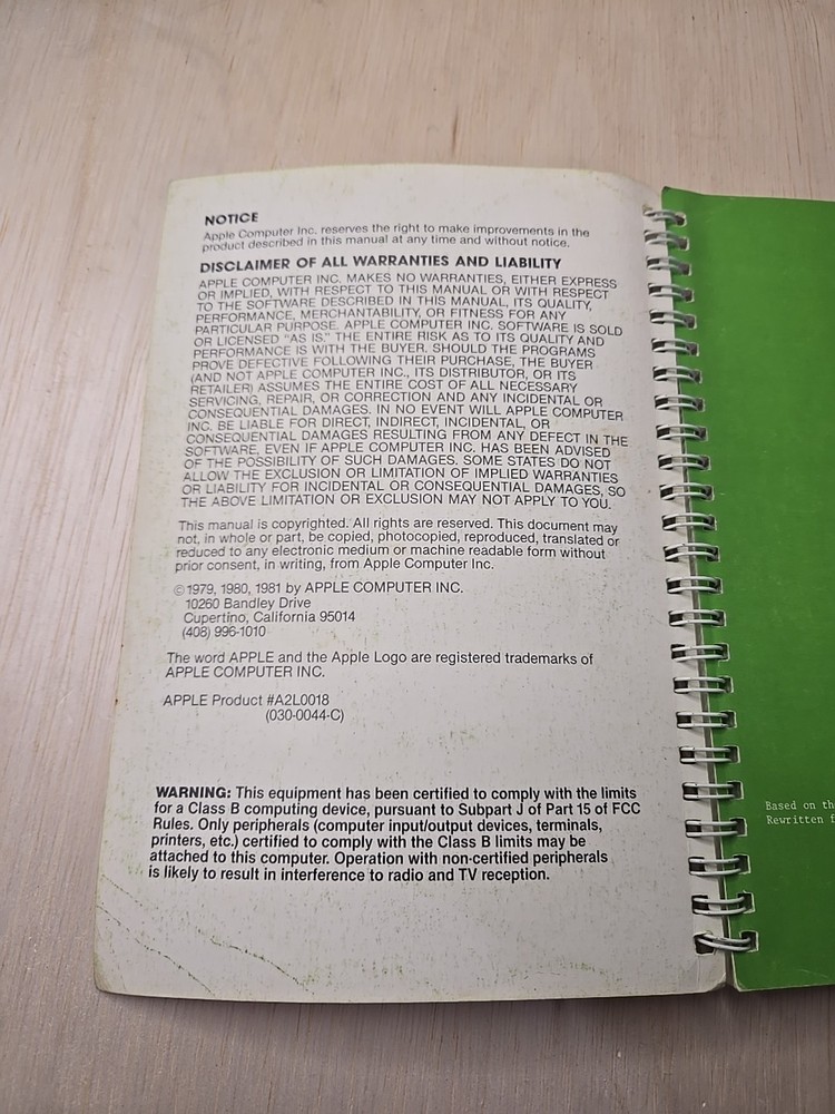 Vintage The Applesoft Tutorial Book