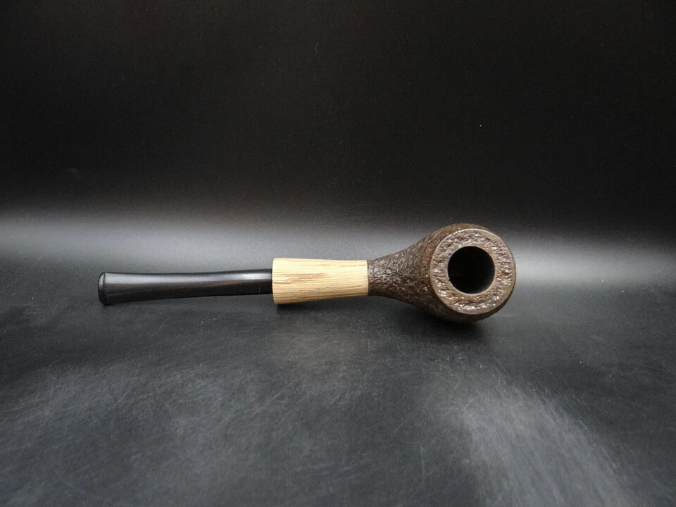 TURKIEWICZ BLACK OAK (MORTA) HAND MADE RHODESIAN PIPE 001