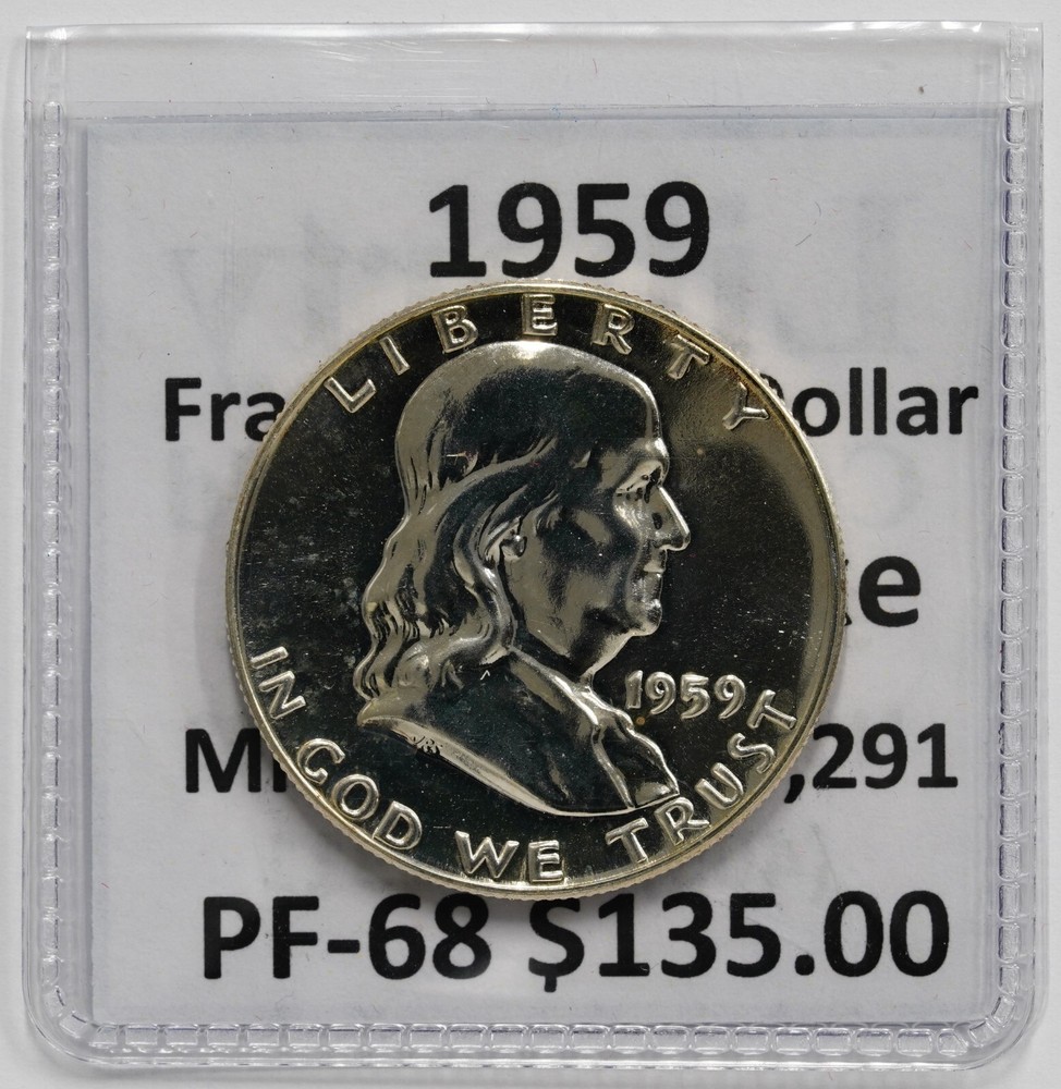 1959 Proof Franklin Silver Half Dollar
