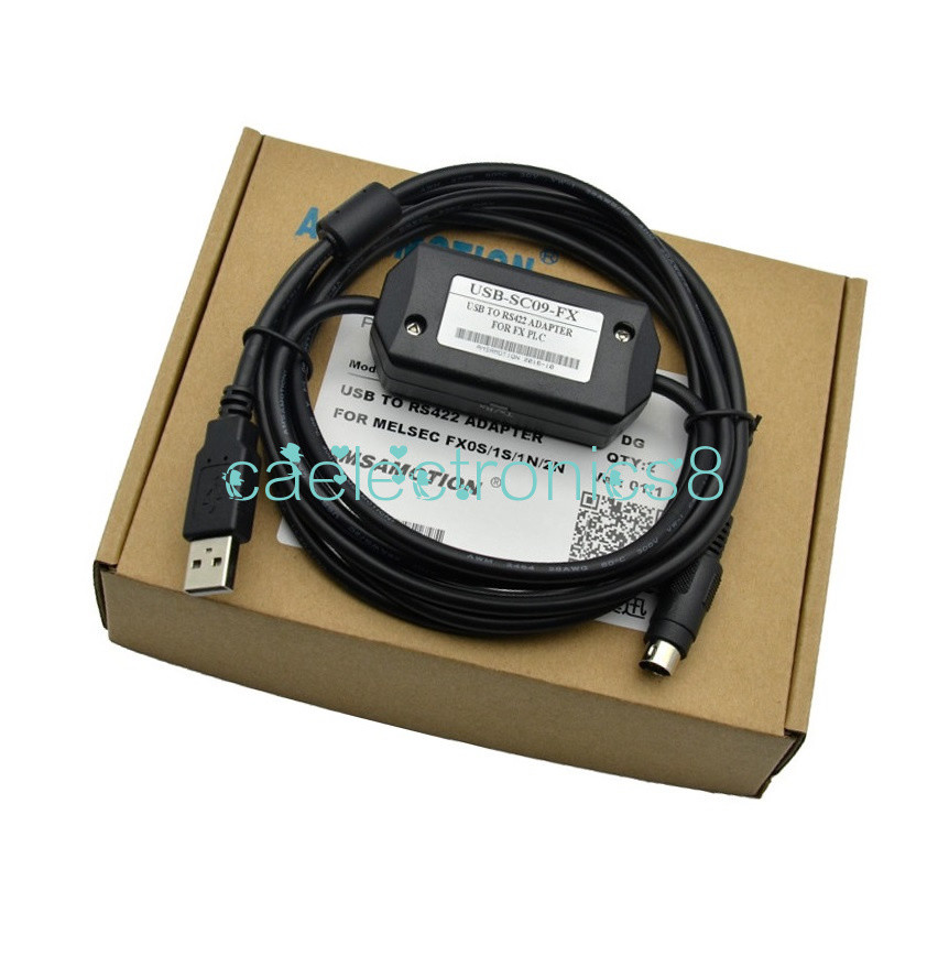 PLC Programming USB-SC09-FX Cable For Mitsubishi MELSEC USB TO RS422 ADAPTER CA