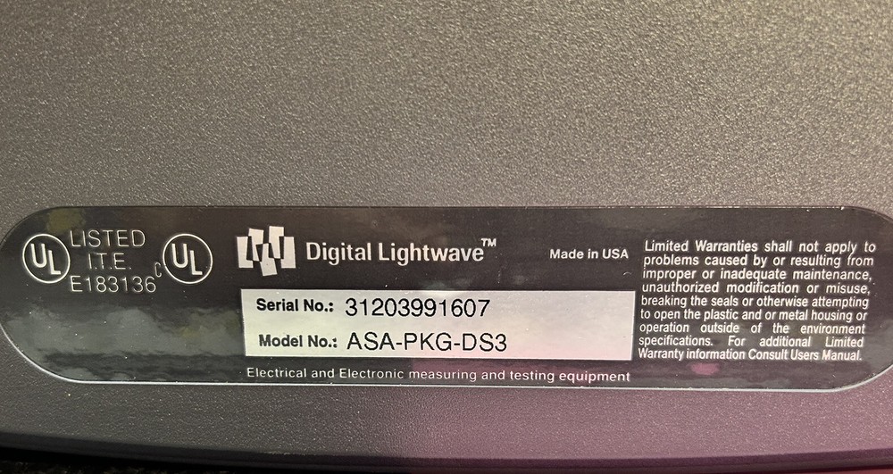 DIGITAL LIGHTWAVE ASA-PKG-DS3 Network Info Test PC_CLEAN WORKING UNIT!_FAST SHIP