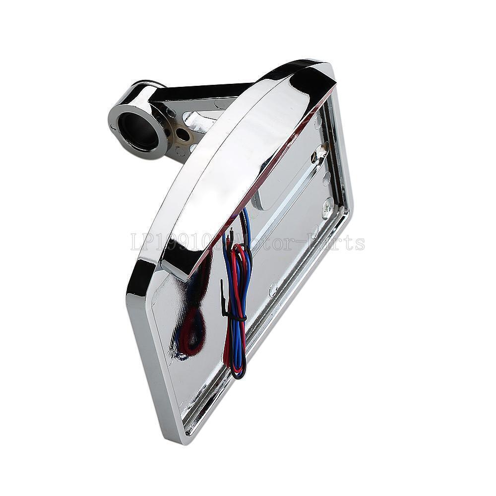 Chrome Side Mount License Plate Bracket For Harley-Davidson Softail Deuce FXSTD
