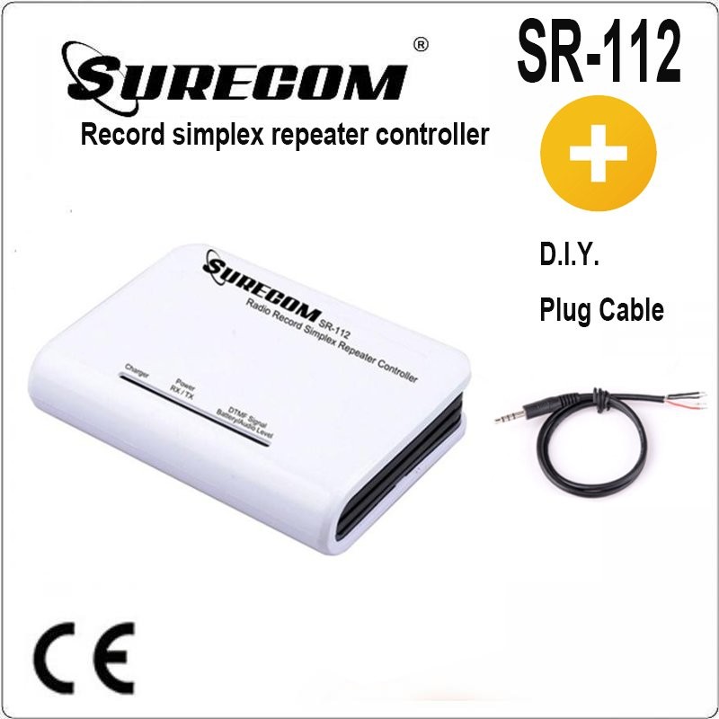 SURECOM SR-112+46-D Record Simplex Repeater Controller with D.I.Y. Plug Cable