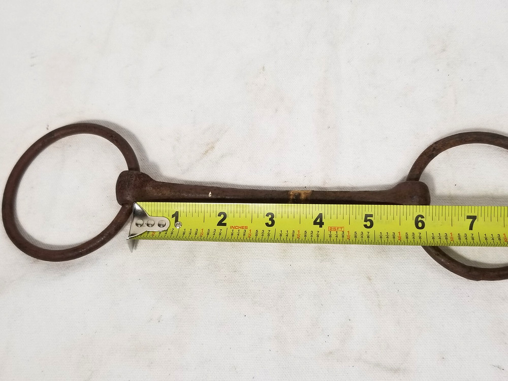 VTG Straight Bar Primitive Snaffle Driving Horse Bit Solid Iron Western Decor