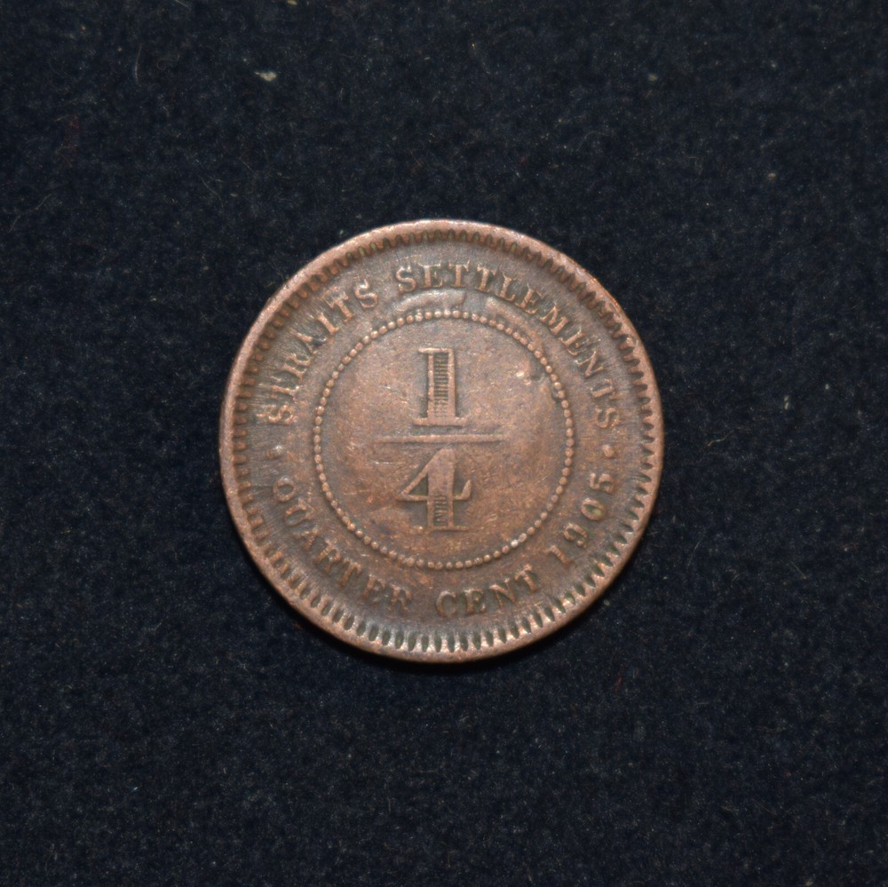Straits Settlements 1905 1/4 Cent D2.3