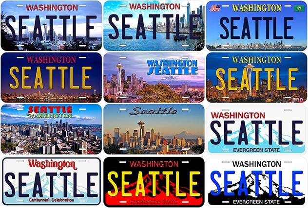 Seattle Washington Novelty Car License Plate