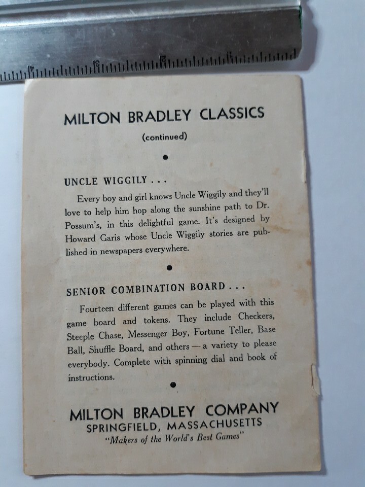 1949 Milton Bradley Expanse Instruction Booklet ONLY