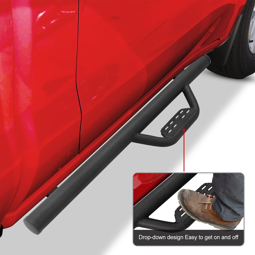 For 09-18 Dodge Ram 1500 Regular Cab Side Step BOC Running Board Nerf Bar BLK
