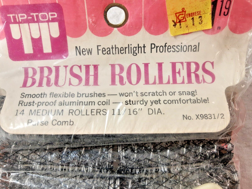 SEALED TT Tip Top Featherlight Professional Brush Rollers 14 Medium 11/16 Comb