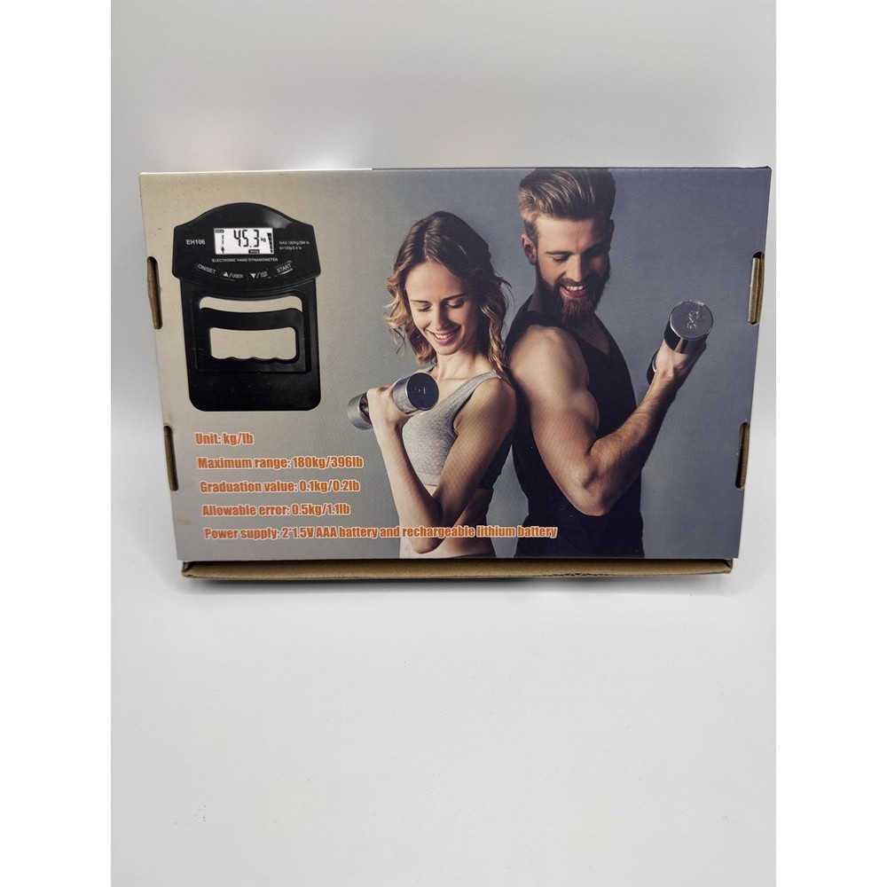 Electronic Hand Dynamometer Grip Strength Tester LCD Digital 396lb NEW